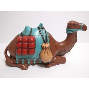 Vintage Holland Mold Christmas Nativity Camel Ceramic Handpainted Sitting